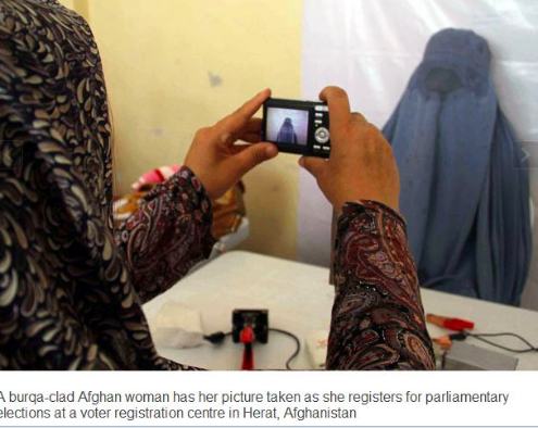 Picture of the Day: A Woman Votes in Afghanistan